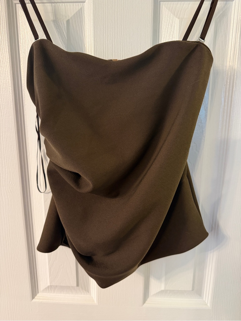 Abercrombie & Fitch Brown Cowl Neck Draped Cami Top Size M - Picture 7 of 14